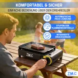 ZMC 2in1 Gasgrill Tischgrill Campingkocher 2,2kW mit 4x Gas + Adapter mit Pfanne – Bild 3