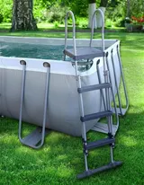 Pool 400x207x122cm Framepool Komplettset Leiter Pumpe Schwimmbad Schwimmbecken – Bild 11