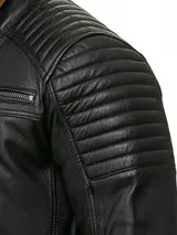 Redbridge Herren Jacke Kunst- Lederjacke Bikerjacke Übergangsjacke Schwarz M6013 – Bild 5