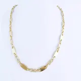 Herren Kette Gold 750 vergoldet 18K Edelstahl Plattenkette Steigbügelkette K485D – Bild 4