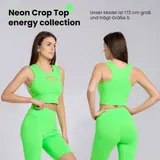 Bellivalini Sport Oberteile Damen Crop Top Neon Gym Yoga Laufen T-Shirt XS-XXL – Bild 2