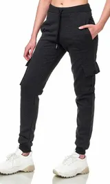 Trainingshose Sport Jogging Fitness Jogger Freizeit Hose Unifarben Damen – Bild 1