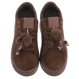 Damen Low-Top Sneaker mit Lochschnürung Ital-Design 3281 in Braun – Bild 4