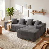 Corduroy Ecksofa L-Form mit Schlaffunktion -Wohnlandschaft- Schlafcouch Eckcouch – Bild 2