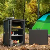24MOVE® Campingküche Alu Koch Campingschrank Windschutz Faltbar Outdoor Camping – Bild 5