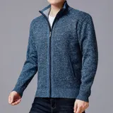 Strickjacken Herren Trachtenjacke Reißverschluss Gestrickt Cardigan Wintermantel – Bild 3