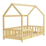 Kinderbett Sisimiut 70x140 cm Holzfarben [en.casa] – Bild 4