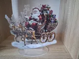 2D Weihnachtsdeko, Tischdeko, Rentiergespann, Acryl, Nr. 1 – Bild 2
