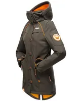 Marikoo Damen Softshell Jacke Herbst Funktionsjacke Outdoor lang Parka B921 NEU – Bild 4