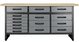 Werkstatt Werkbank 170 cm 15 Schubladen Profiqualität Werktisch Montagewerkbank – Bild 1