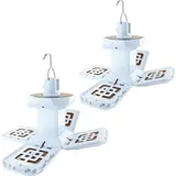 2x Schwaiger Outdoor LED Solar Laterne Akku Lampe Leuchte Camping Schirm Zelt – Bild 3