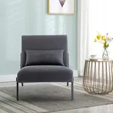Loungesessel Sessel mit Kissen Stoffsofa Einzelsofa Wohnzimmersofa Gepolstert – Bild 3