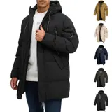 Indicode Herren Winterjacke INLondoy-Herrenjacke Steppjacke Kapuze Parka Mantel – Bild 7