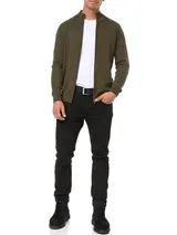 Indicode Herren Strickjacke Lau-Feinstrick Pulli Zip Pullover Männer Baumwolle – Bild 3