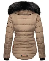 Marikoo warme Damen Winter Jacke Winterjacke Steppjacke gefüttert Kunstfell B618 – Bild 5