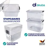 Deuba® Aufbewahrungsbox 8er-Set 20x15x12cm 2L transparent stapelbar BPA-frei – Bild 4