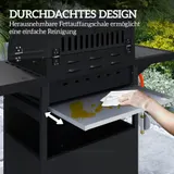 Outsunny Gasgrill 12,2 KW 3+1 Brenner BBQ Grillwagen aus Edelstahl inkl Rolle – Bild 8