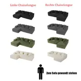 Ecksofa Wohnlandschaft mit Schlaffunktion - Cord Stoff - L-Form Couch Modulsofa – Bild 3