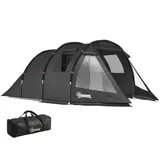 Tunnelzelt für 4 Personen Campingzelt mit 2 Räumen UV-Schutz Refurbished – Bild 1