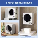 HOMCOM Mini Wäschetrockner 4 kg mit 4 Programme bis zu 65℃ 850W für Kleidung – Bild 9