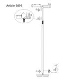 Steinhauer Bronsfarbige Stehlampe Karl 5895BR mit Dimmer und höhenverstellbar – Bild 12