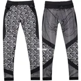 Adidas Stella McCartney Damen Sport Shirt Leggings Hose "Set" Gym Blumen schwarz – Bild 3