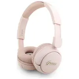 Guess Bluetooth 5.3 Wireless Headset IPX4 On-Ear Metal Logo Script pink – Bild 1