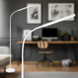 LED Stehlampe Touch Dimmbar Warmweiß Schwenkbar Leselampe 170cm USB-C Weiß – Bild 1