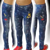SH352~Mädchen-Leggings~KinderHose-in Jeanslook~Gr.4-12~SchnäppchenCorner~NEU~K42 – Bild 1