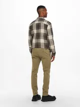 Herren ONLY & SONS Chino Hose Basic Slim Fit Pants ONSPETE Baumwolle Twill – Bild 4