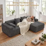 Corduroy Ecksofa L-Form mit Schlaffunktion -Wohnlandschaft- Schlafcouch Eckcouch – Bild 11