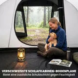 Tunnelzelt für 4 Personen Campingzelt mit 2 Räumen UV-Schutz Refurbished – Bild 6