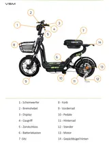 VSM E-Scooter mit Zulassung E-Bike Elektro Scooter City Roller mit Korb Pedelec – Bild 2