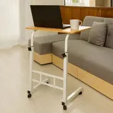 Computertisch mit Rollen Laptoptisch Höhenverstellbar Schreibtisch-Beistelltisch – Bild 12