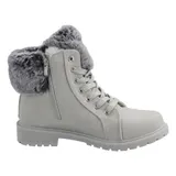 Damen Boots Stiefeletten Stiefel Schnür-Booty Winterstiefel Gefütterte Schuhe – Bild 2