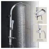 Duschsystem Regendusche Duschset mit Handbrause Seifenablage Duscharmatur Dusche – Bild 5