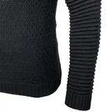 Baxboy Strickpullover Herren Two Tone Rundhals Pullover Grobstrick B-8056 – Bild 5