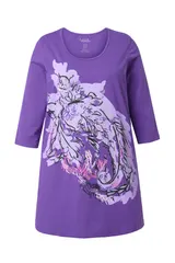 Ulla Popken Damen große Größen Longshirt A Linie Rundhals 3 4 Arm 846995 – Bild 8