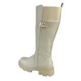 Damen Stiefel Übergangstiefel Leicht Gefüttert Blockabsatz Leder-Optik 36 38 39 – Bild 2