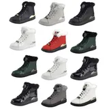 Damen Stiefeletten Winter Sneaker High Warm Gefütterte Freizeit Schuhe Boots  – Bild 6