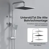 Edelstahl Duschset Duschsystem Duscharmatur Regendusche Handbrause Duschbrause – Bild 7