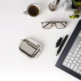 Stilvolle und waschbare galvanisierte für Airpods Hülle Silber Metall Abdeckun – Bild 7