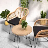 CASARIA® Balkonset 3 teilig Sitzgruppe Garten Bistroset Balkonmöbel Lounge Set – Bild 8