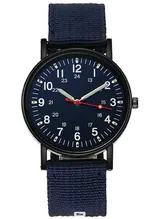 Herren & Damen Nylon Analog Armband Uhr -Verschiedene Farben-Leuchtene Uhrzeiger – Bild 1