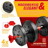 Hantelset 15 - 40 kg Kurzhanteln Langhantel Set Hantel Hantelscheiben Gewichte – Bild 3
