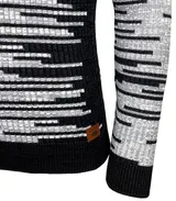 Herren Pullover Slim Fit Rundhals Strick-Pullover Longsleeve in Feinstrick B-156 – Bild 4