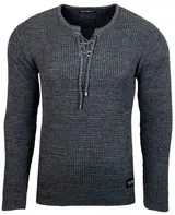 Herren Pullover Slim Fit Rundhals Strick-Pullover Longsleeve in Feinstrick B-132 – Bild 2