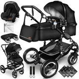 KIDUKU® 3 in 1 Kombi-Kinderwagen Buggy Reisebuggy inkl. Auto- Babyschale Faltbar – Bild 1