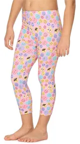 Merry Style Mädchen Capri Leggings 3/4 Sport Training Fitness Baumwolle 110-158 – Bild 3