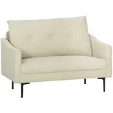 HOMCOM Sofa 2-Sitzer 124 cm Kleine Couch mit Armlehne, Samtoptik, Refurbished – Bild 4
